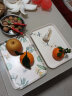 希尔（SHALL） 欧式长方形加厚密胺托盘 酒店家用塑料茶盘餐盘水果盘 冬日雪樱小号12英寸 实拍图