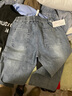 濮仕豪【两条装】秋冬季牛仔裤男 微弹微修身潮流时尚直筒休闲百搭长裤 GS-607灰色+蓝色 30码【（2尺3）体重110-120斤】 实拍图