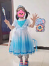 蓓然美（BeiRanMay）爱莎公主裙2025艾莎裙子六一儿童演出服生日礼物洋气泡泡袖网纱裙 公主裙+披风 110 （建议身高95-104CM) 实拍图