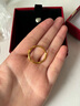周六福5D硬金黄金戒指女莫比乌斯环生日礼物计价A019631 18号 约1.3g  实拍图