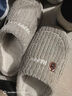 福虹辰2025踩屎感棉拖鞋女士厚底防滑冬季外穿居家情侣保暖学生棉拖男 条纹棉拖(灰色) 44-45 适合43-44 实拍图