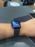 MSSM适用苹果手表表带apple watch爱马仕款iwatch S11小牛皮真皮表带ultra3/S10/9/Se3商务表带 深蓝色 实拍图