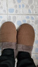 秋冬天穿的特大号男士拖鞋带后跟棉拖鞋包跟女保暖厚底新款毛毛鞋棉鞋外穿加绒 咖啡-L包根 45-46 46-47适合穿 实拍图