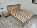 柒爵北欧实木床1.5米双人床现代简约原木软靠高箱储物床卧室家具日式 床+床头柜*1 框架结构1800mm*2000mm 实拍图
