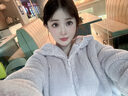 Teenie Weenie小熊女士加绒睡衣秋冬季连帽加厚保暖家居服套装男 燕麦米（女款） M 建议162-169cm/115-135斤(女) 实拍图