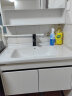 欧帝奴（OUDINU）浴室柜 陶瓷一体盆 卫生间洗脸台盆柜组合 智能洗手台 洗漱台套装 皓月白80cm抽拉龙头 实拍图