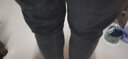 JACKTOMSLEE修身牛仔裤男士韩版小脚裤弹力潮男紧身裤铅笔裤新款纯黑色窄脚裤 9005纯黑九分 36(2尺8) 实拍图