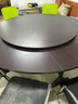 马特维餐桌折叠圆桌4-6人家用8-10人可移动饭桌大圆桌小户型带转盘桌子 1.8米黑胡桃色+转盘【12-14人】 实拍图