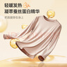 氧心（YANGXIN）秋冬蚕养衣轻薄贴肤修身保暖内衣女打底外穿高弹无痕百搭保暖上衣 米杏【中领】 XL （105-135斤） 实拍图