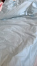 MIDO HOUSE铭都100支长绒棉纯棉贡缎床上四件套天空蓝配雅士灰 1.8m床单款 实拍图