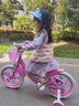 凤凰（Phoenix）儿童自行车3-5-8-10-15岁宝宝单车公主钻石浪漫粉色带辅助轮礼物 【凤凰粉系】梦幻浪漫粉 16寸（适合身高105-130cm） 实拍图