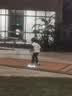 特步轮滑鞋成人男女溜冰鞋休闲平花专业滑轮鞋大学生滑冰旱冰轮滑鞋 白色闪轮+套装+收纳包 M （适合运动鞋码34-38码） 实拍图
