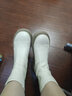 百丽（Belle）百搭弹力靴女商场同款芒果头平跟休闲短靴A2P1DDD3 米白-单里 38 (240mm) 实拍图