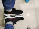 双星八特休闲运动鞋男士新款男鞋网面透气防臭跑步鞋减震百搭轻便 黑色047春款 44 实拍图