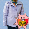 骆驼（CAMEL）三防冲锋衣户外登山服防风防水防污三合一运动外套 AD22263513，雪柔紫，女  L 实拍图