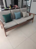 蒙特洛华北欧实木沙发客厅小户型新中式直排原木风沙发适老家具佛山白蜡木 三人位207cm 升级加厚封板【冬夏两用】 实拍图