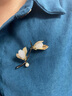 纪诗哲（GIEVSZHE）品牌玉兰花和田玉翎胸针高档女西服新款配饰高端奢侈饰品生日礼物 高端玉兰花和田玉胸针+精美礼盒 实拍图