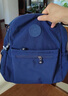 巨森袋鼠双肩包女新年七夕双肩背包时尚旅行小包时尚轻便牛津布百搭女包包 深蓝色 实拍图