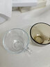 青苹果 2件套北欧茶色玻璃燕麦早餐杯家用耐热大容量牛奶杯带盖勺马克杯 2只透明早餐杯+木盖x2 实拍图