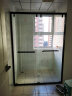 浪鲸（SSWW）卫浴简易淋浴房不锈钢一字型淋浴屏风玻璃隔断卫生间移门淋浴房 宽1.4~1.49m高2m【哑黑】 晒单实拍图
