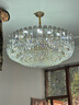 伦西亚（LUNXIYA）轻奢水晶吊灯客厅灯后现代简约圆形餐厅卧室灯全屋灯具中山灯饰 透明K9水晶直径100cm+三色LED 实拍图