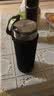 希诺 双层玻璃杯 男士家用杯子 过滤网车载水杯 透明办公泡茶杯商务杯 黑色-390ml 实拍图