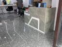 京创逸家公司前台接待台吧台商用柜台桌创意美容院服装店铺收银台 【UV亮光板】全白 右高 120x60x100cm 实拍图