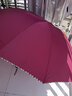 天堂伞全自动雨伞男女大号双人三折叠开收加固防风学生晴雨两用广告伞 酒红色(十骨自动30628） 实拍图