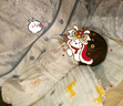 婧麒月子服秋冬产后纯棉孕妇哺乳睡衣冬季11月产妇喂奶家居服套装 【空气棉】水墨画260g XL 实拍图