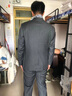 Guillaume de Mons澳嘉纯羊毛西服男商务正装男士三件套新郎结婚礼服正装西装套装男 升级版 灰色【上衣+西裤】 0809 58 码（西裤尺码请备注） 实拍图