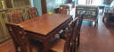 善匠良品 红木家具非洲花梨（学名：刺猬紫檀）餐桌 实木方形餐台 新中式餐桌椅组合 1.4米如意象头方桌+6餐椅 晒单实拍图