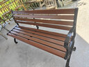 来瑞成公园休息椅 木质长椅 铸铝公园椅户外长椅防腐实木塑木靠背休闲椅 1.5米高级塑木靠背款 实拍图