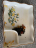 美浓烧（Mino Yaki） 美浓烧 日本进口盘子陶瓷餐盘寿司盘古伊万里高颜值风彩瓷盘 绿彩山茶(15.5*12.2*3cm) 5.9英寸 实拍图