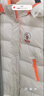 鸭鸭童装儿童羽绒服休闲宽松新款男女童中长款连帽免洗外套 白橙色 140 实拍图