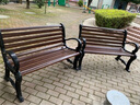 紫叶公园椅户外长椅休闲防腐室外长凳全碳纤维长条椅公园椅子座椅 咖啡色1.2m 实拍图
