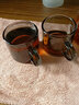 美斯尼功夫茶杯玻璃品茗杯耐热玻璃小茶杯子小品杯主人杯喝茶杯茶具配件 烟灰色90ml（单个） 实拍图
