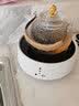 正扬电陶炉煮茶器玻璃烧水壶功夫茶具套装家用煮茶炉养生泡茶壶电茶炉 触屏(圆形白色)电陶炉+麻绳提梁 实拍图