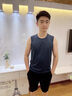 冰丝睡衣男夏季薄款背心短裤套装中老年宽松大码休闲运动坎肩男士家居服可外穿夏天父亲节礼物居家服 深灰 XL【建议体重140-170斤】 实拍图
