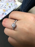 CRD克徕帝【现货闪发】钻戒女铂金钻石戒指订婚结婚戒指扭臂六爪 心花怒放【G0792E】 40分D-E色SI 实拍图