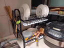 阿马福云厨房置物架碗碟收纳架家用碗筷收纳盒碗柜多层放碗盘碗架沥水架JM 【经典款】双层 黑色（刀架筷筒 实拍图