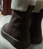 达芙妮真皮雪地靴女鞋冬季2025新款加厚加绒鞋厚底短靴保暖棉鞋女 咖啡色 38 实拍图