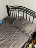 叠亿铁艺床铁床铁架床全铁结构中腿支撑高度可调节北欧简约风加厚1.2 黑色床+10CM厚棕加乳胶垫 内长2宽1.2米 实拍图