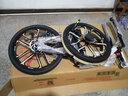 凤凰（Phoenix）折叠山地自行车男女成人学生青少年单车双减震碟刹轻便变速折叠车 黑橙十刀轮/显档变速/三套全轴承 27速顶配-24寸（身高145-170CM） 实拍图