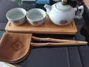 汝道 汝窑简约便携旅行茶具汝瓷功夫茶具干泡茶盘套装 陶瓷茶壶茶杯整套快客杯一壶两杯办公旅行套装 加金鱼方耳壶一壶两杯旅行套装 实拍图