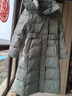鸭鸭（YAYA）羽绒服女长款过膝2025冬季新款时尚气质收腰连帽加厚保暖外套XB 瓷绿色 S /155 实拍图