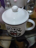 莱啊陶瓷杯复古马克杯茶缸子老式大号茶杯为人民服务水杯子男仿搪瓷杯 好好学习 400ml 实拍图