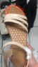 ZHR女鞋夏季波西米亚气质凉鞋时尚细带轻便坡跟女鞋 BL138 米色 38 晒单实拍图
