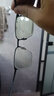 蔡司（ZEISS）镜片近视眼镜框可配度数男士防蓝光半框变色散光纯钛专业配眼镜架 122207 黑银 配康美达1.60防蓝光变灰  0~600 实拍图