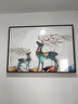 柳莺花燕免打孔电表箱装饰画现代简约客厅餐厅挂画电闸箱配电箱遮挡壁画 幸福麋鹿 70X50遮挡60X40表箱 上掀款 实拍图