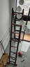 爱莱仕黑色款伸缩梯子人字梯铝合金加厚折叠梯家用多功能升降梯工程楼梯 多功能3.3米【加厚+防晃  #78 实拍图